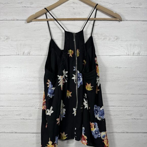 Express Womens Size Medium Lace Trim Floral Tank Top - Picture 5 of 5
